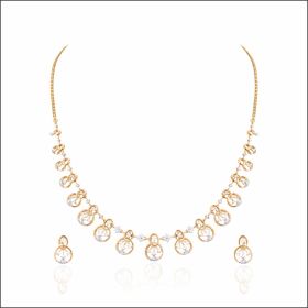 Dazzling Grace Diamond Short Necklace Set 