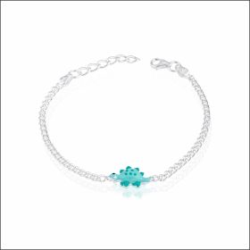 Charming Turtle Design Silver Bracelet 