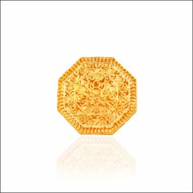Hexagon Hive Gold Cocktail Ring 