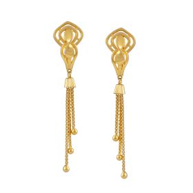 Sculptural Elegance Gold Earrings 