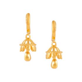 Dome Design Gold Earrings
