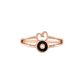 Striking Meena Design Rose Gold Ring