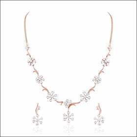 Mesmerising Diamond Necklace Set 