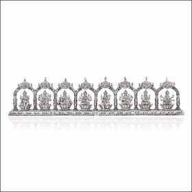 Radiant Antique Goddess Ashtalakshmi Silver Idol