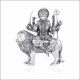 Spiritual Splendor Maa Durga Silver Idol
