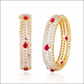 Elegant Harmony Diamond Bangles