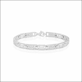 Classic Opulence Silver Baby Bracelet