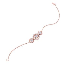 Refined Rosette Trio Diamond Bracelet