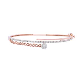 Sparkling Cluster Rose Gold Diamond Bracelet