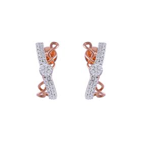 Exquisite Spiral Pattern Diamond Pendant Earrings