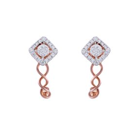 Helix Radiance Halo Set Diamond Earrings