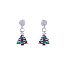 Christmas Fir Sterling Silver Earrings