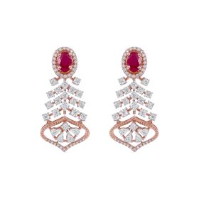 Rosé Eternelle Ornate Diamond Earrings