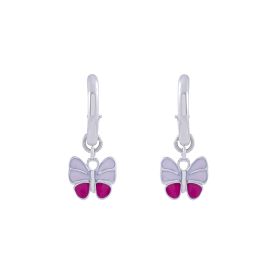 Vivid Wings Silver Butterfly Earrings