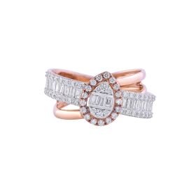 Pear-Shaped Dazzling Diamond Ring