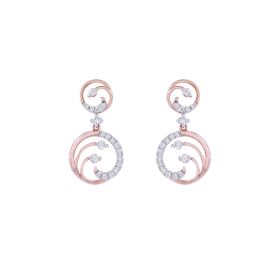 Opulent Swirl Diamond Earrings