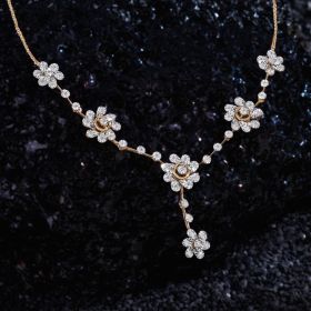 Floral Blossoms Diamond Necklace 