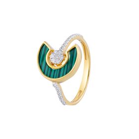 Radiant C- Shaped Diamond Ring