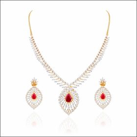 Glittering Elegance Diamond Necklace Set