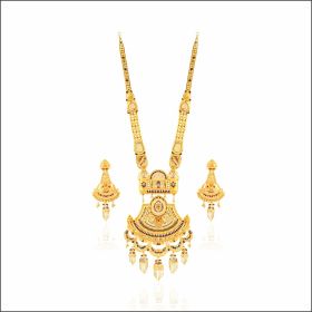 Resplendent Gold Necklace Set 