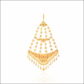 Ravishing Elegance Gold Chapka Maang Tikka 