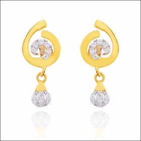 Radiant Charm Gold Drop Earrings