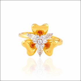 Marquise Bloom Cluster Gold Ring