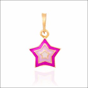 Playful Star Design Gold Pendant 