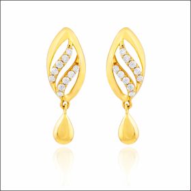 Shimmering Grace Gold Signity Earrings 