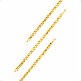 Classic Cable Link Gold Bracelet