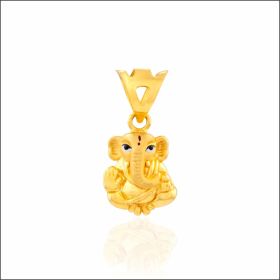 Lord Ganesha Gold Blessing Pendant