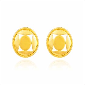 Sparkling Grace Gold Stud Earrings