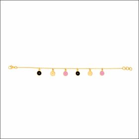 Retro-Inspired Gold Charm Bracelet