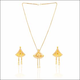 Regal Grandeur Gold Necklace Set