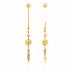 Sophisticated Elegance Gold Sui Dhaga Earrings