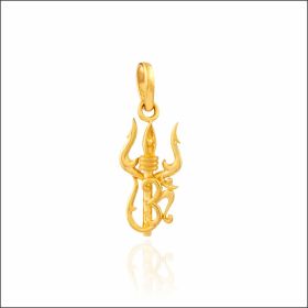 Traditional Divinity OM & Trishul Gold Locket