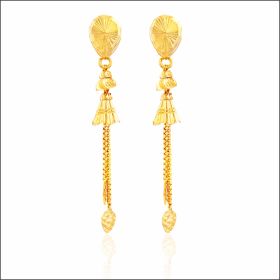 Regal Glow Gold Latkan Earrings 