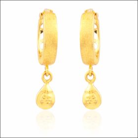 Sparkling Joy Gold Hoop Earrings