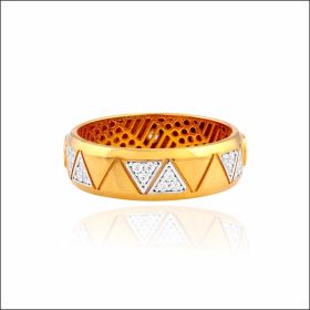 Sculpted Sparkle Rose Gold Band