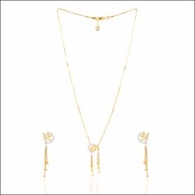 Mesmerising Grace Signity Gold Pendant Set