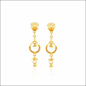 Dome-shaped Gold Latkan Earrings