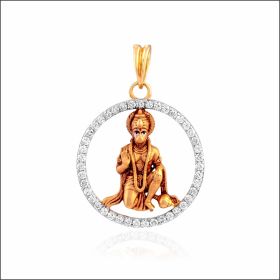 Divine Strength Lord Hanuman Diamond Pendant