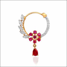 Charismatic Floral Design Diamond Nath