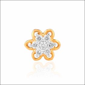 Captivating Floral Diamond Nose Pin