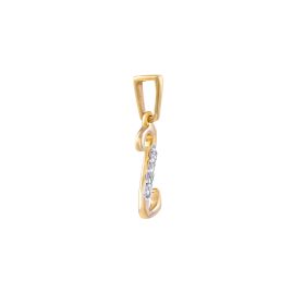 Stylized Alphabet Z Diamond Pendant