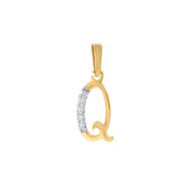 Statement Luxe Alphabet Q Diamond Pendant