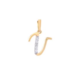 Classic Opulence Alphabet V Diamond Pendant