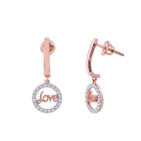 Love Motif Halo Diamond Stud Earrings