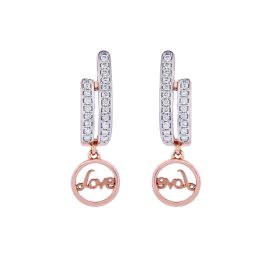 Emberline Diamond Pendant Drop Earrings