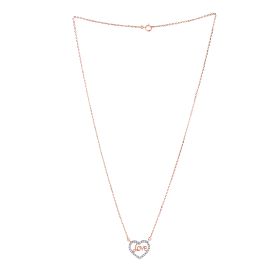 Luminous Diamond Heart Pendant Set